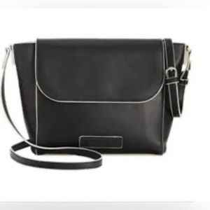 Vera Bradley Black Flap Vegan Leather Crossbody